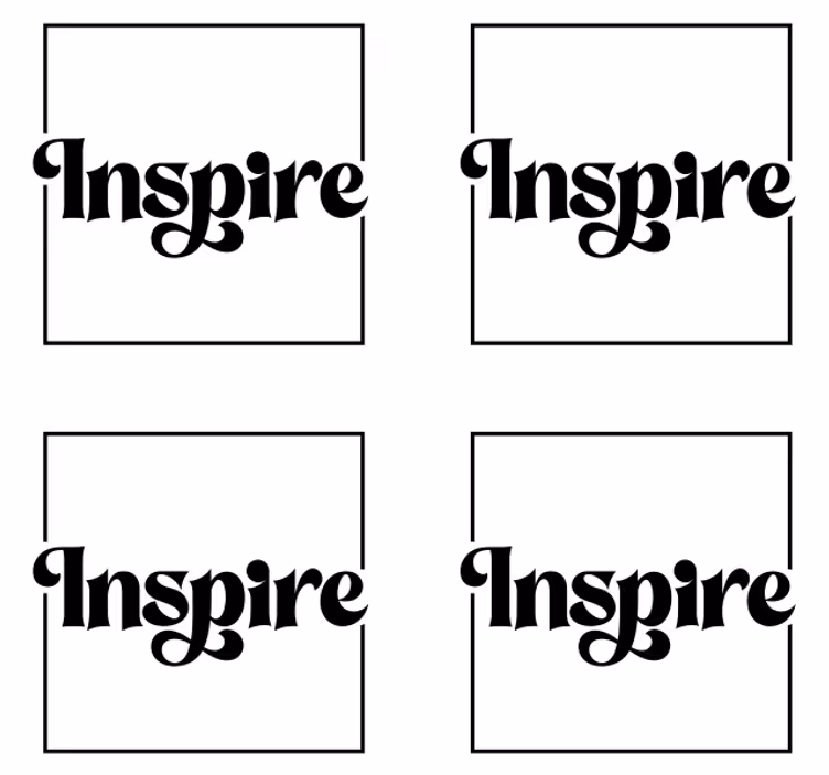 Bases para copos frase tipografia inspire em negrito - TenStickers