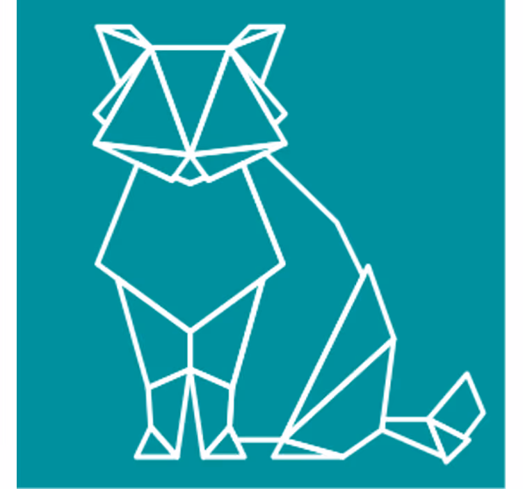 Bases para copos contornos de animais geométricos - TenStickers