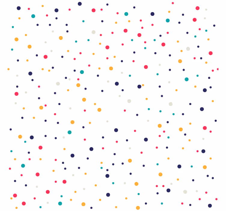 Bases para copos com padrão de pontos coloridos - TenStickers