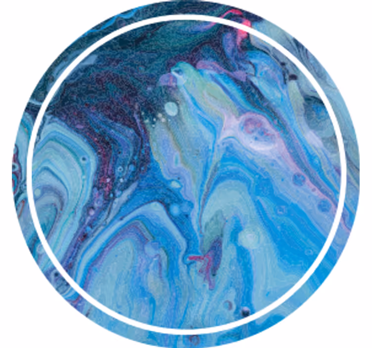 Bases para copos com padrão azul ondulado - TenStickers