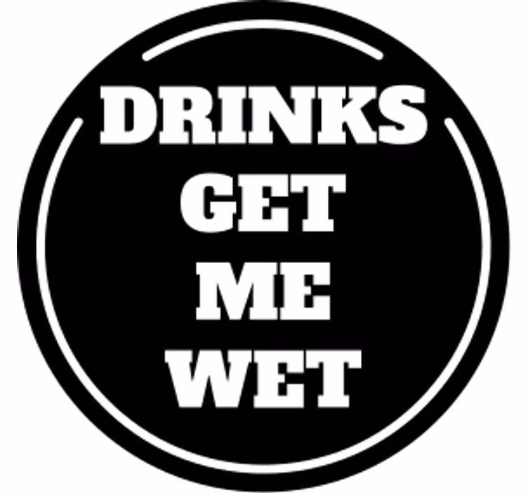 Bases para copos cerveja design de citação circular bold - TenStickers