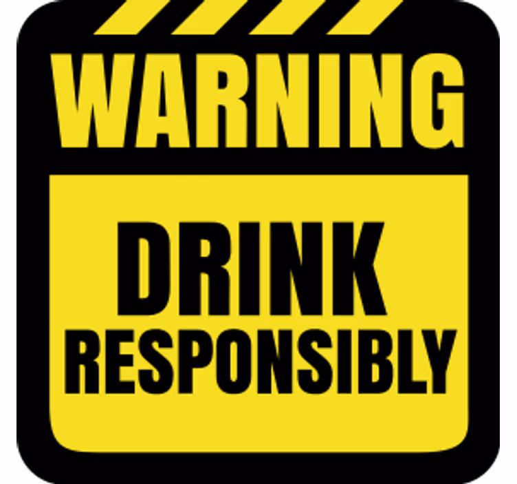 Bases para copos cerveja lembrete de cuidado com bebida - TenStickers
