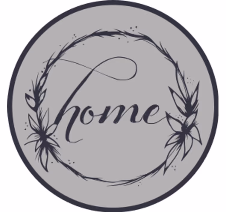 Bases para copos frase círculo floral elegante - TenStickers