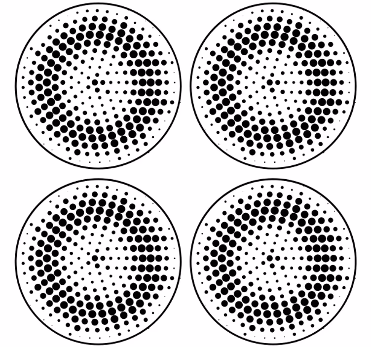 Bases para copos com padrão de bolinhas - TenStickers