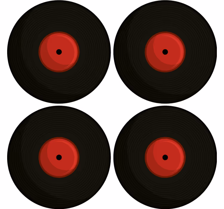 Bases para copos vintage Cds - TenStickers