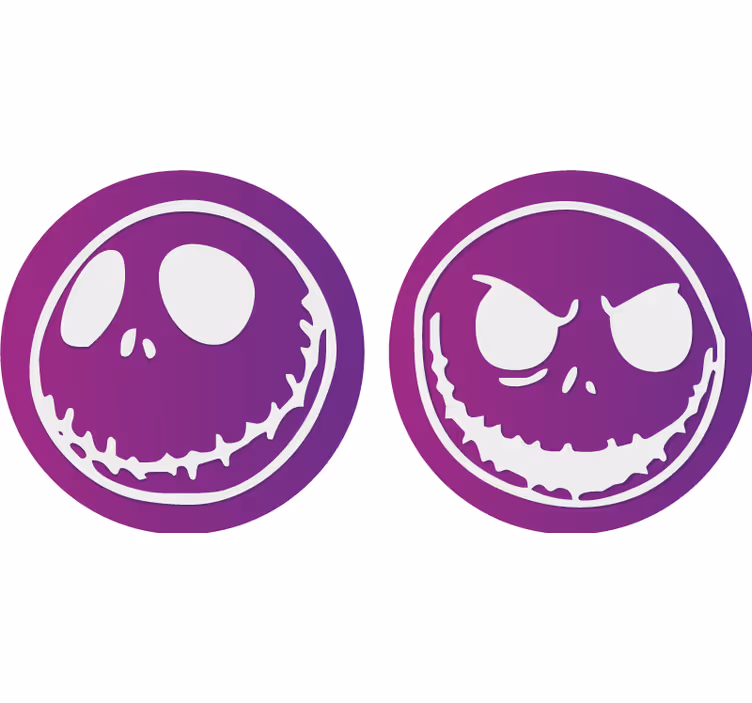 Base paracopos halloween personagens de cabeça de caveira - TenStickers