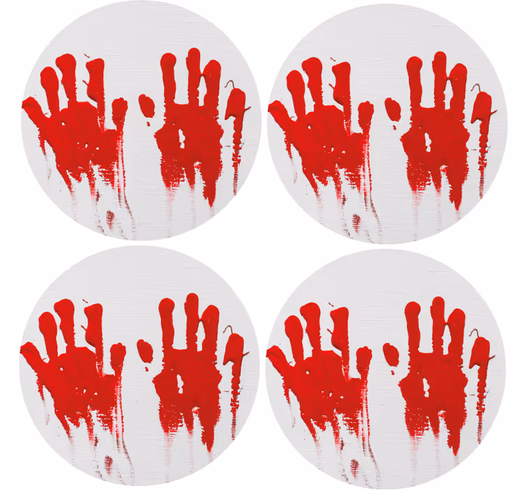 Base paracopos halloween padrão de impressão vermelha - TenStickers