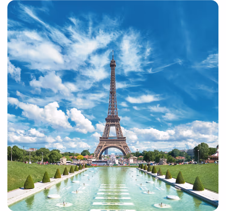 Bases para copos modernas paisagem da torre eiffel - TenStickers