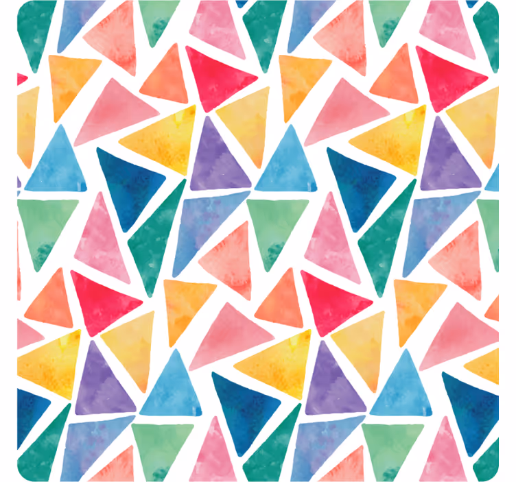 Bases para copos com padrão triangular colorido - TenStickers