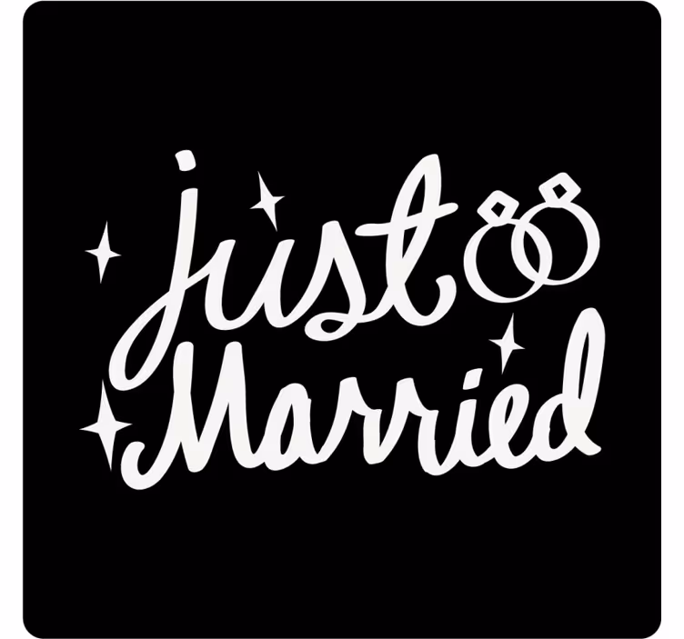 Bases para copos casamentos celebração de recém-casados - TenStickers