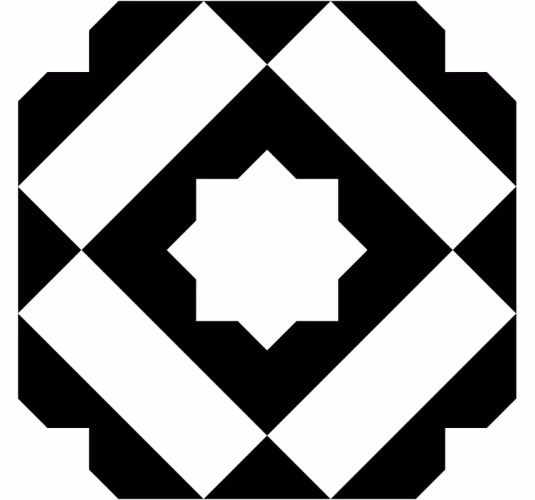 Bases para copos padrão geométrico preto - TenStickers