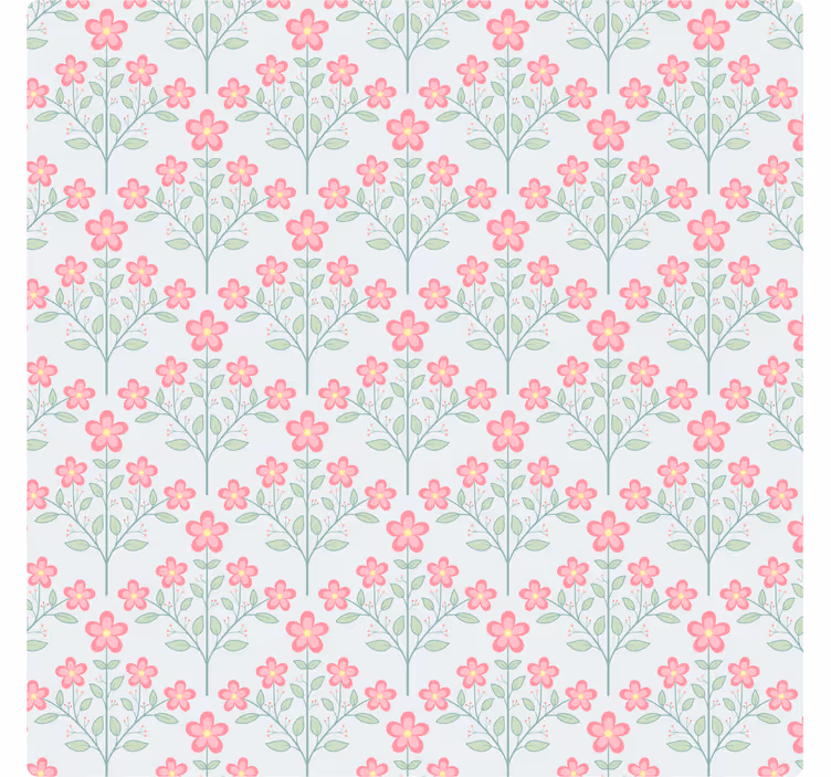 Bases para copos com padrão floral em pastel - TenStickers