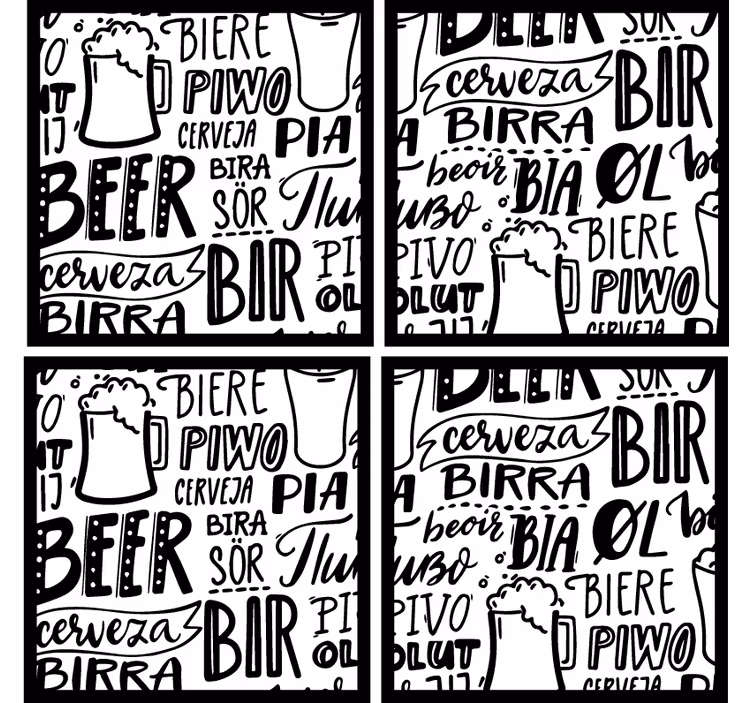 Bases para copos cerveja terminologia cervejeira diversa - TenStickers