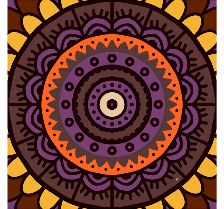 Bases para copos com padrão circular intricado - TenStickers