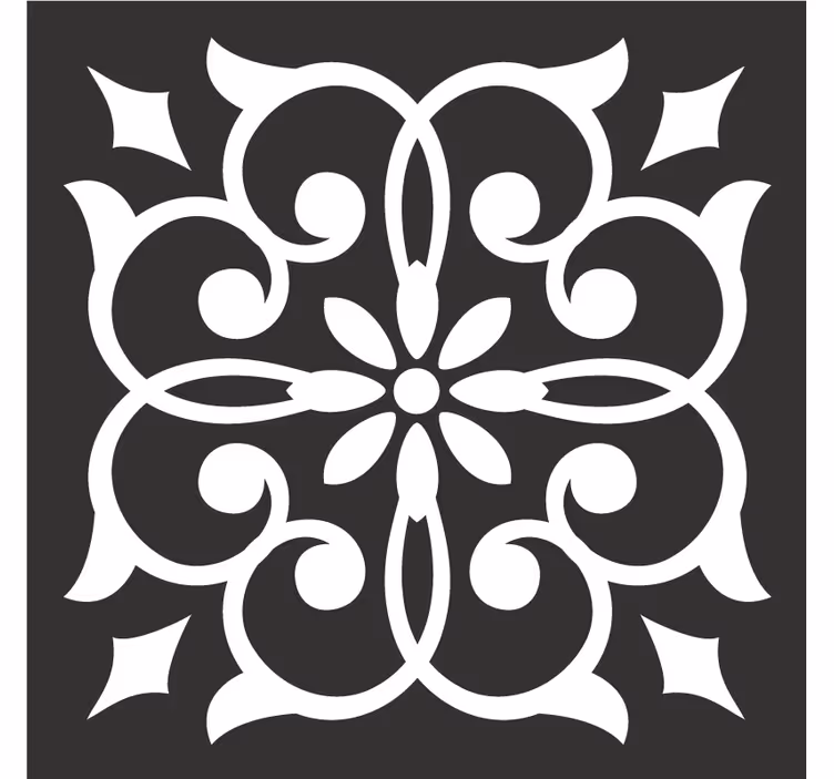 Bases para copos modernas Forma de flor elegante renda branca - TenStickers