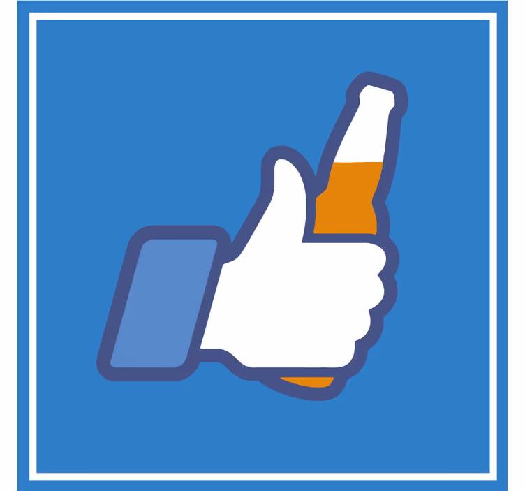Bases para copos cerveja thumbs up bebida - TenStickers