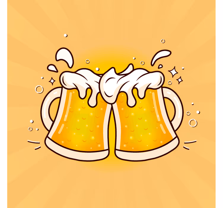Bases para copos cerveja brindes com canecas de cerveja - TenStickers