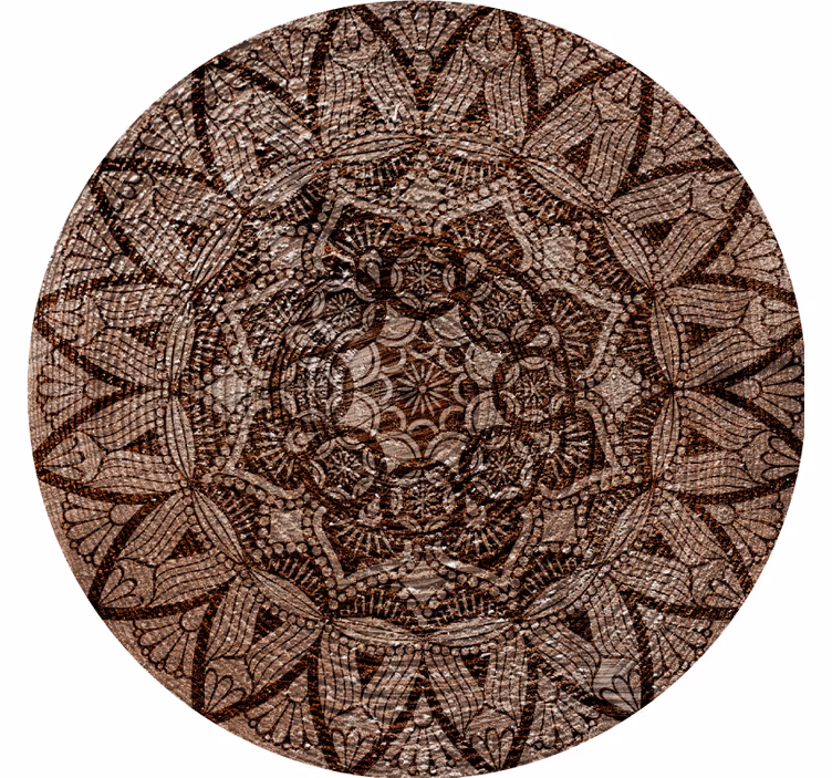 Bases para copos modernas De madeira como mandala - TenStickers