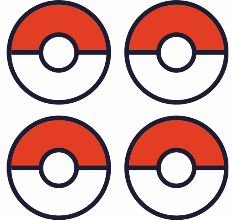 Bases para copos alternativas Bola de pokémon - TenStickers