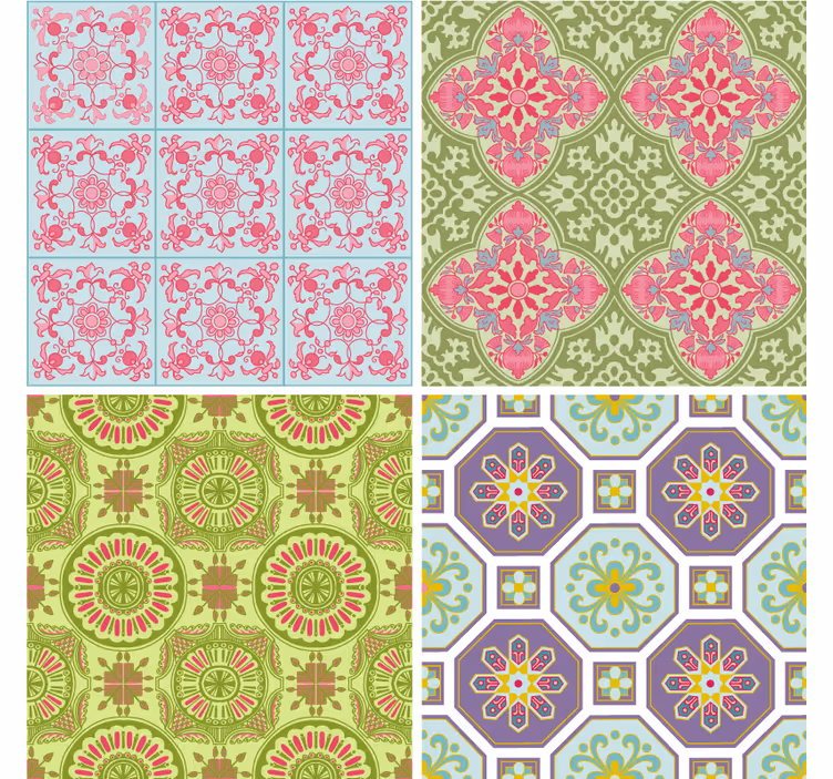 Bases para copos quadrados texturizados vibrantes - TenStickers