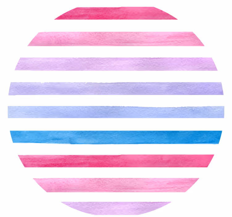 Bases para copos com padrão de listras aquareladas - TenStickers