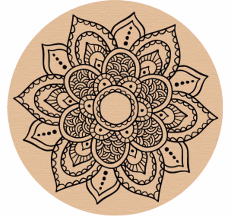 Bases para copos com detalhes florais intricados - TenStickers