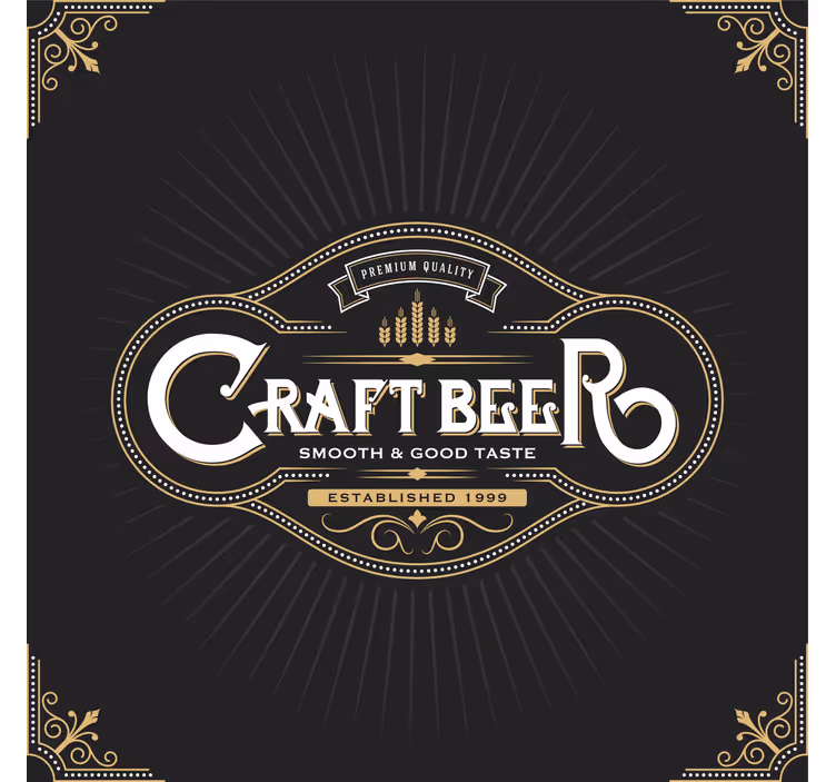 Bases para copos cerveja rótulo de cerveja premium - TenStickers