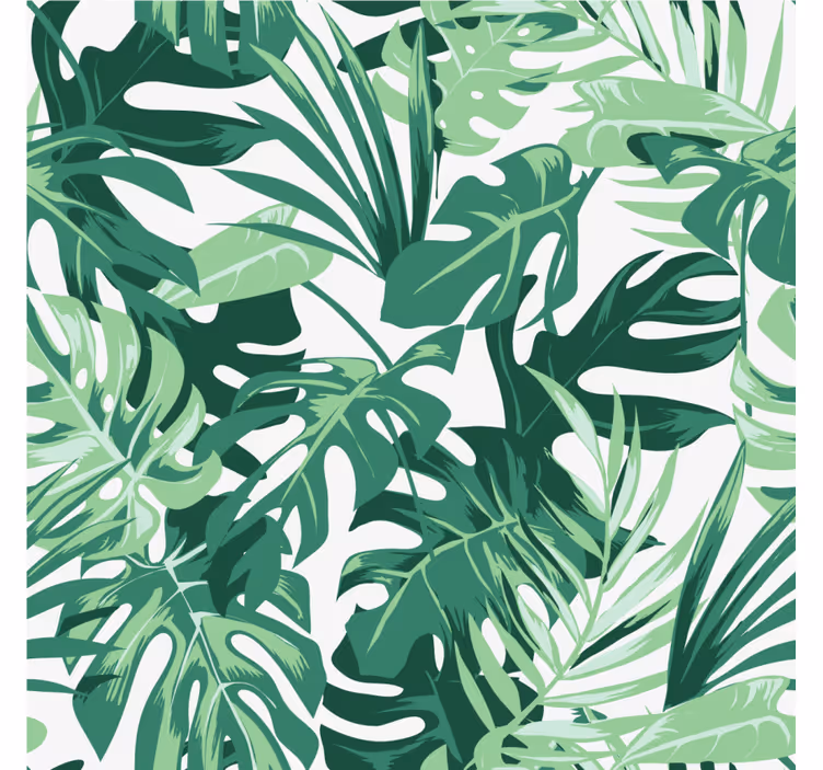 Bases para copos inspiração em folhas tropicais - TenStickers