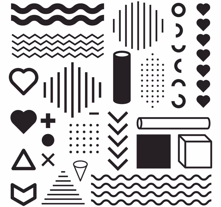 Bases para copos exploração de formas geométricas - TenStickers