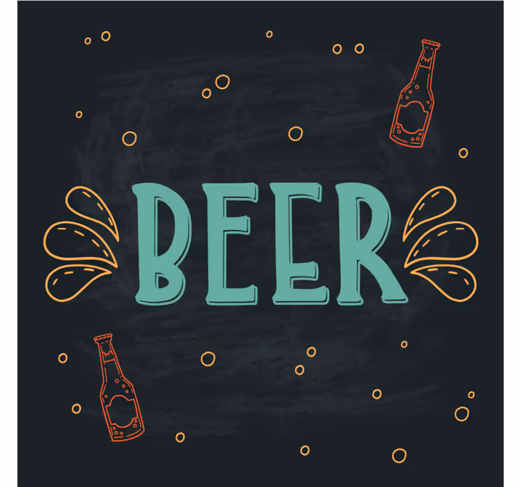 Bases para copos cerveja conceito de cerveja divertido - TenStickers