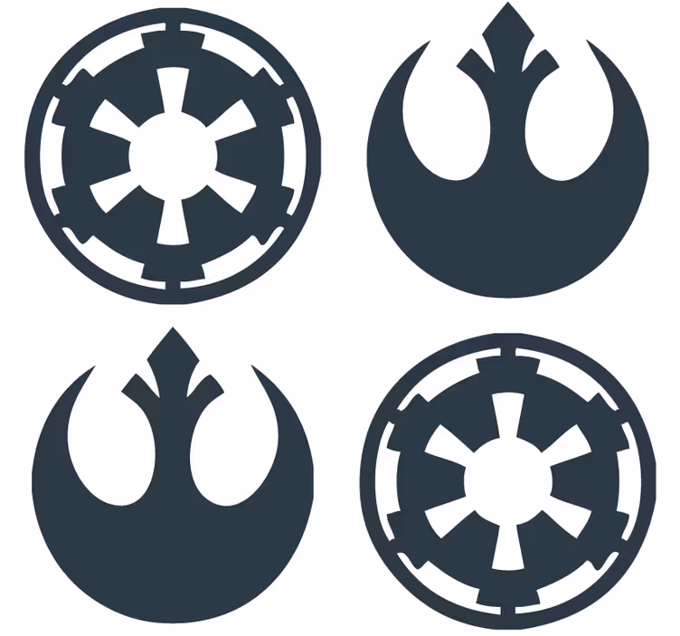 Bases para copos modernas coleção de emblemas simbólicos - TenStickers