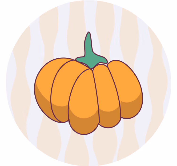 Base paracopos halloween em forma de abóbora estilizada - TenStickers