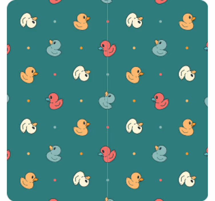 Bases para copos modernas Patinhos de borracha multicoloridos - TenStickers