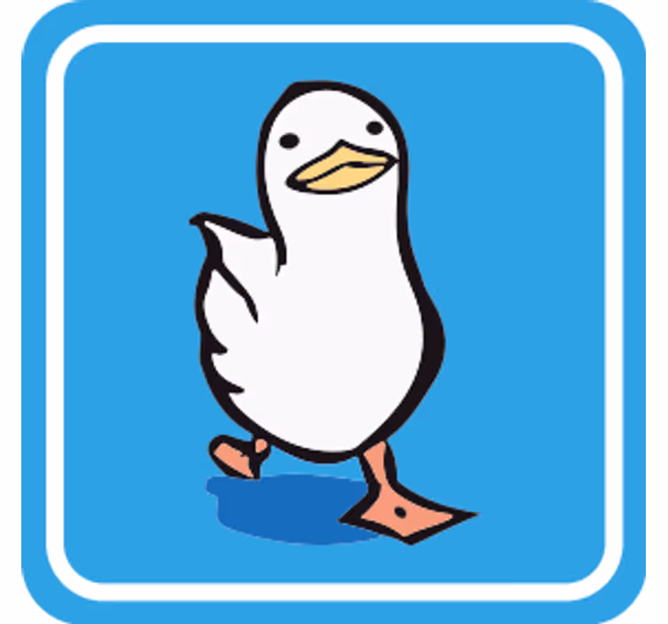 Bases para copos pato de desenho animado ambulante - TenStickers
