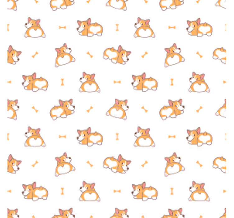 Bases para copos com estampa de corgi brincalhão - TenStickers