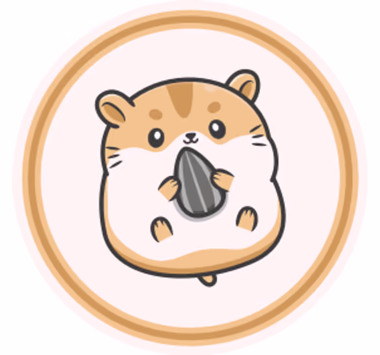 Bases para copos de hamster fofo segurando semente - TenStickers