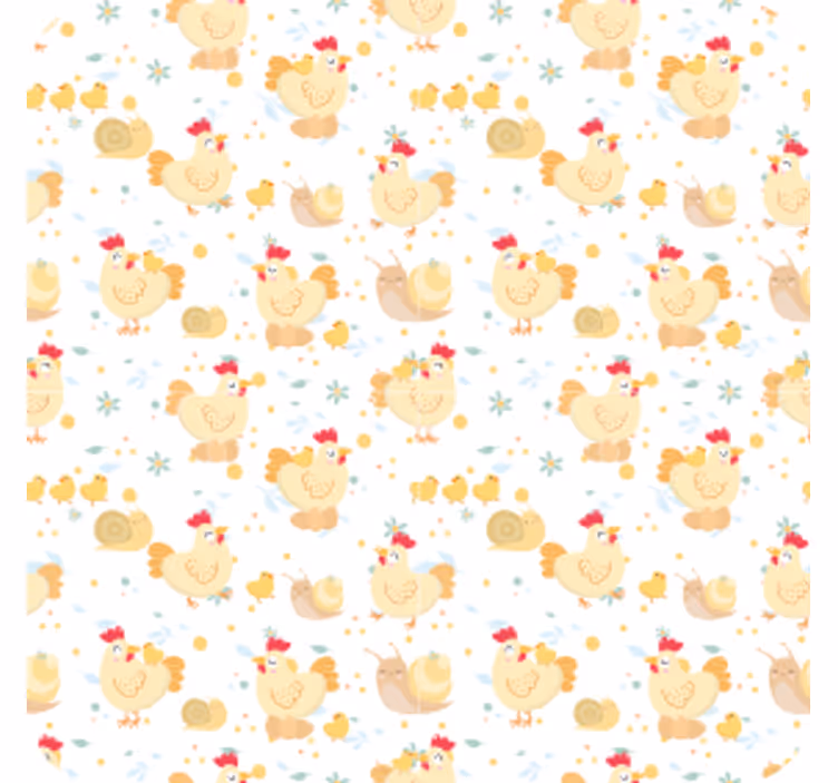 Bases para copos com estampa de galinha divertida - TenStickers
