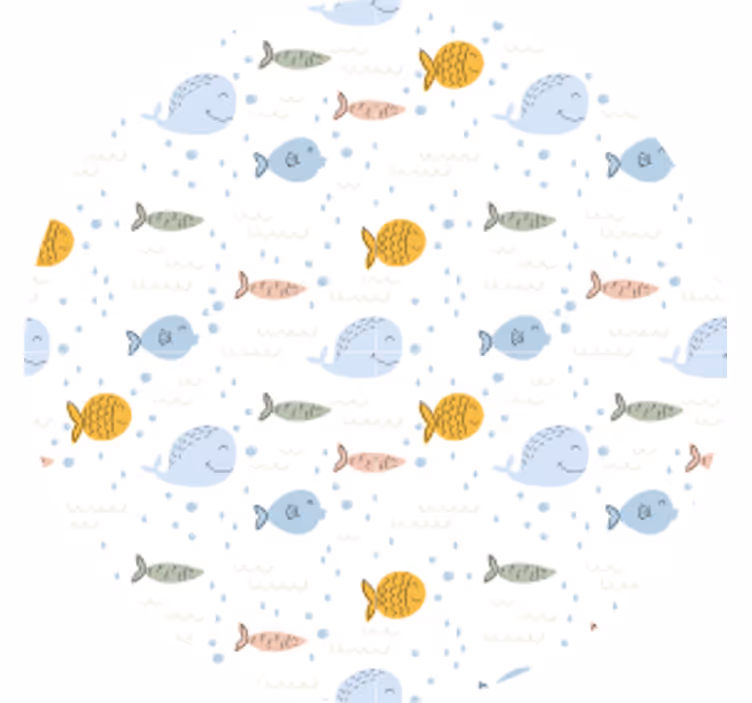Bases para copos com padrão de peixes coloridos - TenStickers