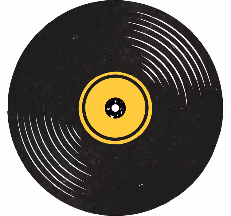 Bases para copos vintage Discos de vinil - TenStickers