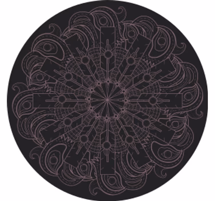 Bases para copos com padrão mandala intrincado - TenStickers
