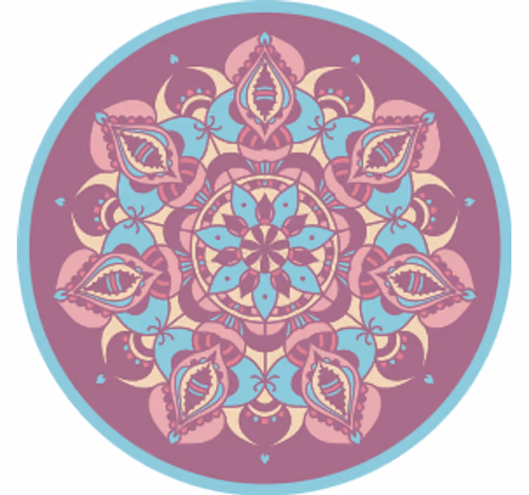 Bases para copos modernas arranjo mandala floral complexo - TenStickers