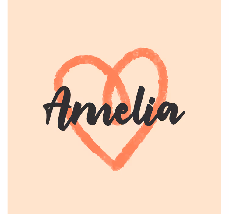 Bases para copos personalizáveis Coração rosa personalizado - TenStickers