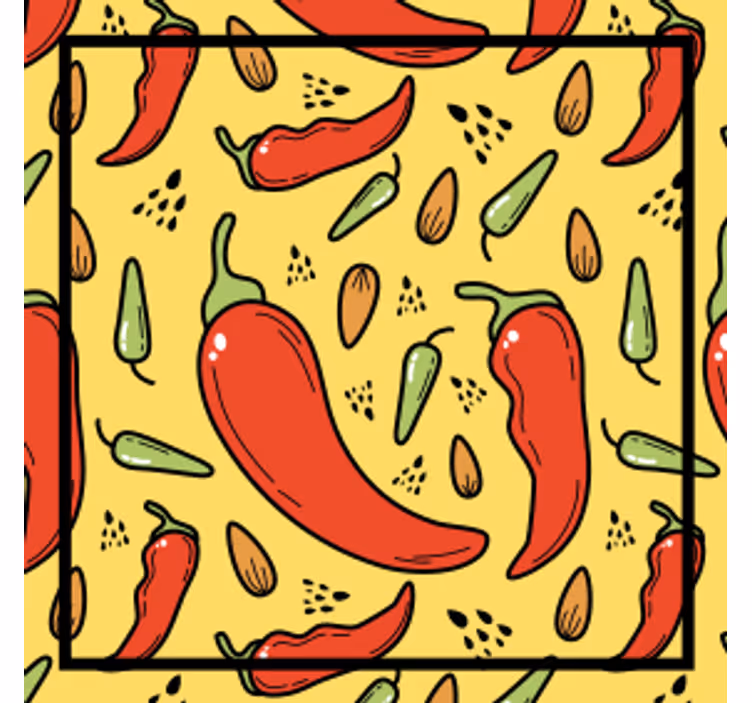 Bases para copos modernas padrão de pimentas - TenStickers