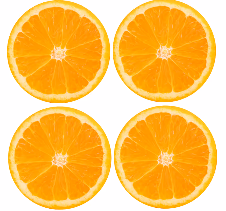 Bases para copos modernas arranjo de fatias de cítricos - TenStickers