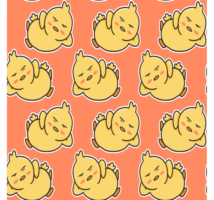 Bases para copos com estampa de pintinhos amarelos - TenStickers
