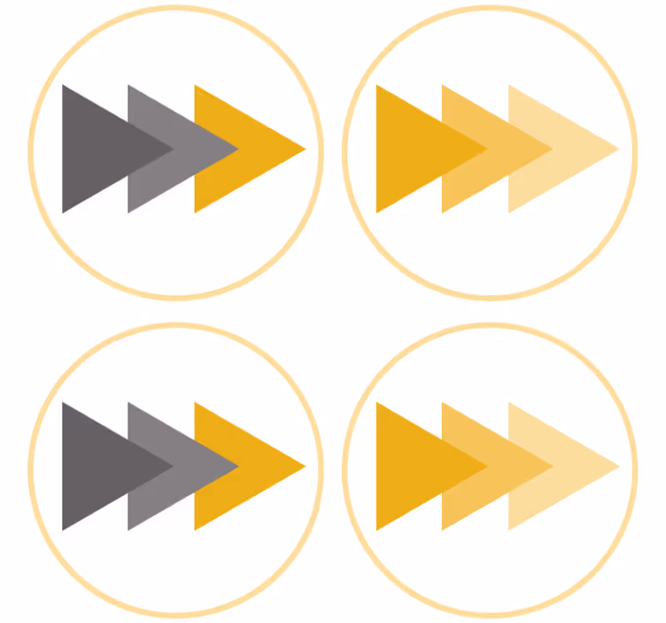 Bases para copos com padrão de setas direcionais - TenStickers