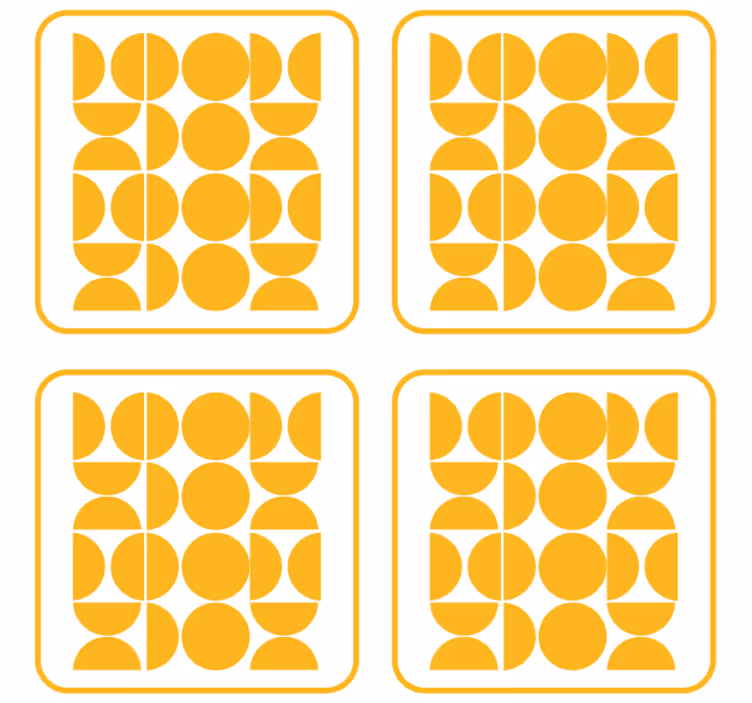Bases para copos com motivos de formas geométricas - TenStickers