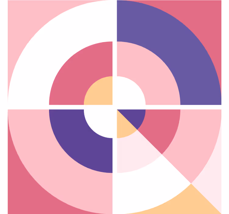Bases para copos modernas com formas geométricas coloridas - TenStickers