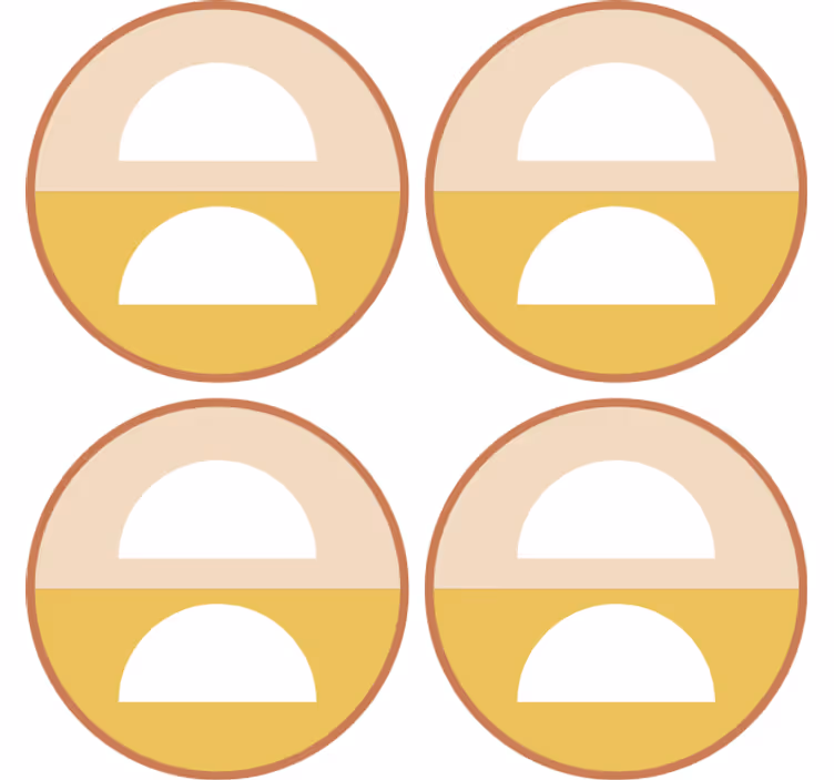 Bases para copos meias círculos geométricos - TenStickers