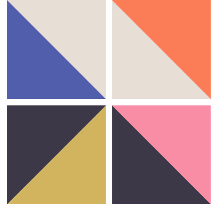 Bases para copos ângulos geométricos multicoloridos - TenStickers